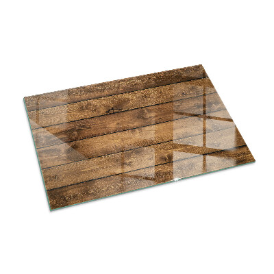 Vloerplaat voor houtkachel rechthoekig Houten plank met nerf