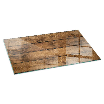 Vloerplaat voor houtkachel rechthoekig Houten plank met nerf