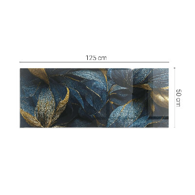 Vloerplaat voor houtkachel rechthoekig Elegante bladeren in textuur