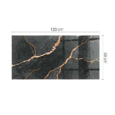 Vloerplaat voor houtkachel rechthoekig Elegante marmer met aderen