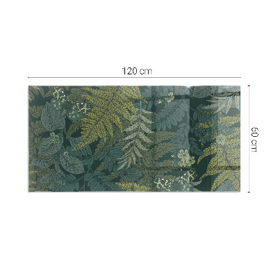 Vloerplaat voor houtkachel rechthoekig Plantenmotieven met vlinders