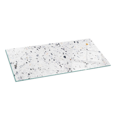 Vloerplaat voor houtkachel rechthoekig Steenpatroon met deeltjes