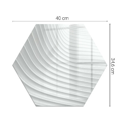 Plaat voor onder kachel hexagonal Golven van subtiele vormen