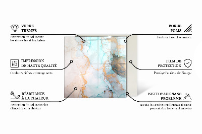 Plaat onder houtkachel hexagonal Abstracte wolkenvormen in vaste stoffen