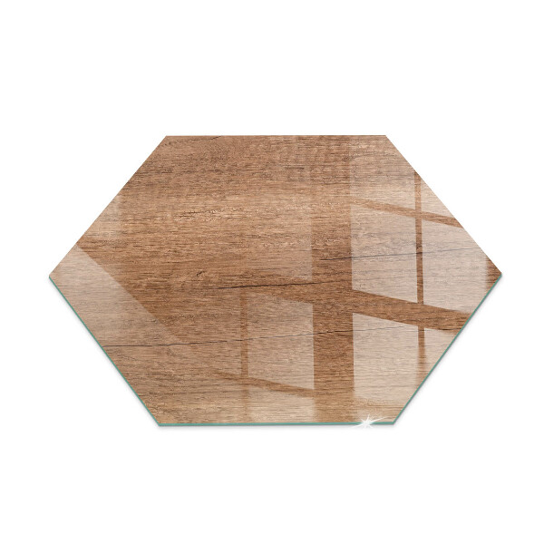 Plaat voor onder kachel hexagonal Hout-geïnspireerd patroon