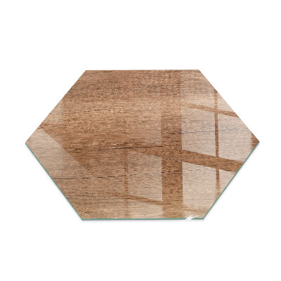 Plaat voor onder kachel hexagonal Hout-geïnspireerd patroon