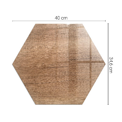 Plaat voor onder kachel hexagonal Hout-geïnspireerd patroon
