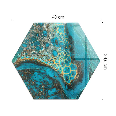 Plaat onder houtkachel hexagonal Organisch patroon in een abstracte stijl