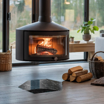 Vloerplaat openhaard hexagonal Stijlvol marmermotief