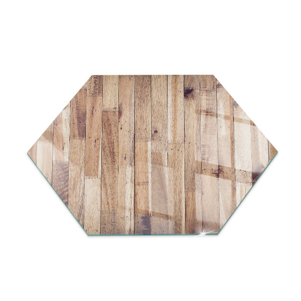 Vloerplaat openhaard hexagonal Houten patroon in een geometrische opstelling