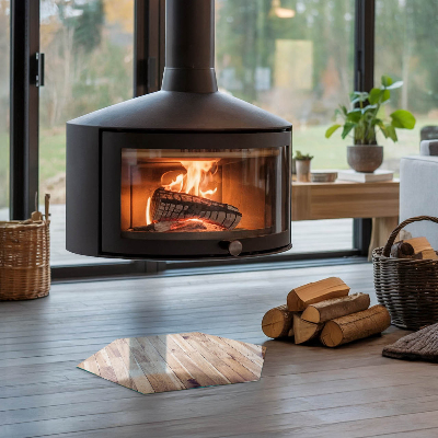 Vloerplaat openhaard hexagonal Houten patroon in een geometrische opstelling