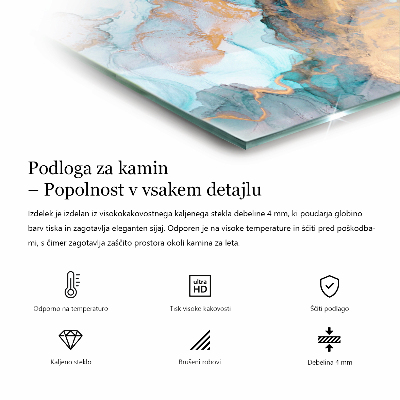 Vloerplaat openhaard hexagonal Natuurlijke houtnerf