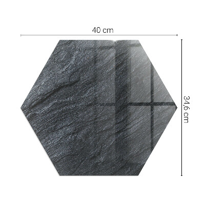 Plaat voor onder kachel hexagonal Patroon van rotsachtige structuur