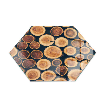 Vloerplaat openhaard hexagonal Doos met houten frame