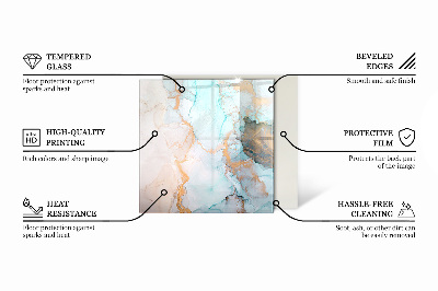 Plaat onder houtkachel hexagonal Abstracte golvende en lineaire patronen