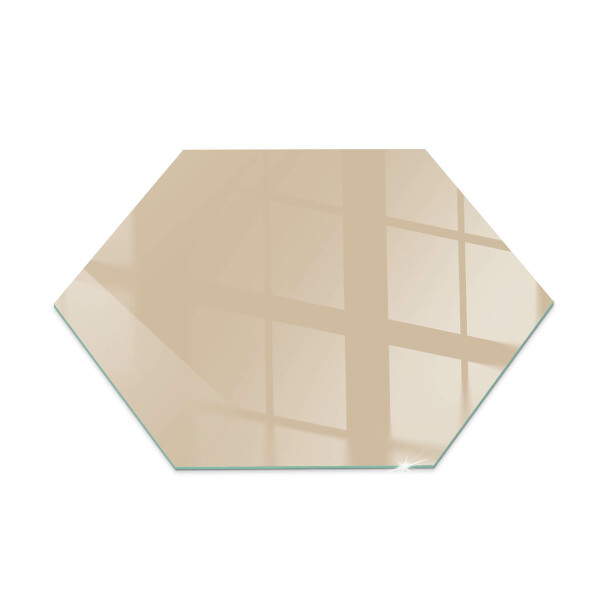 Plaat voor onder kachel hexagonal Kleur beige