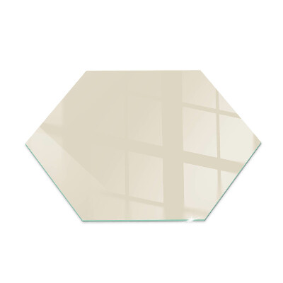 Plaat voor onder kachel hexagonal Kleur beige