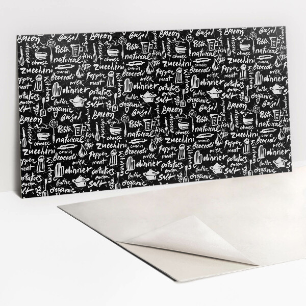 Vinyl wandpanelen Zwart-witte keukenborden