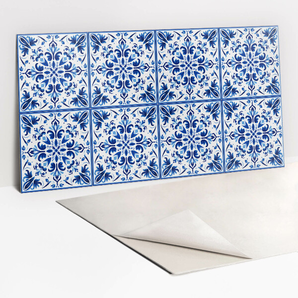 Wandpanelen pvc Blauw ornament