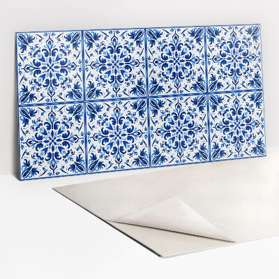 Wandpanelen pvc Blauw ornament