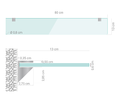Spiegelplanchet van glas transparante