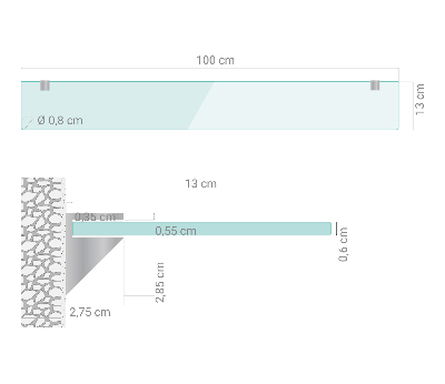 Spiegelplanchet van glas transparante