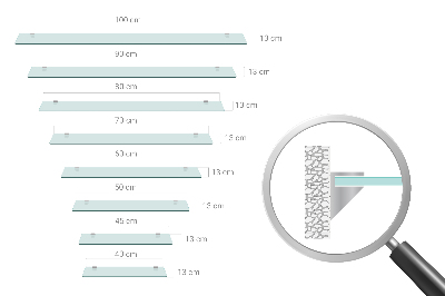 Spiegelplanchet van glas transparante
