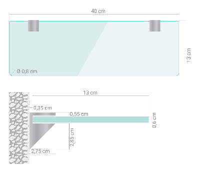 Spiegelplanchet van glas transparante