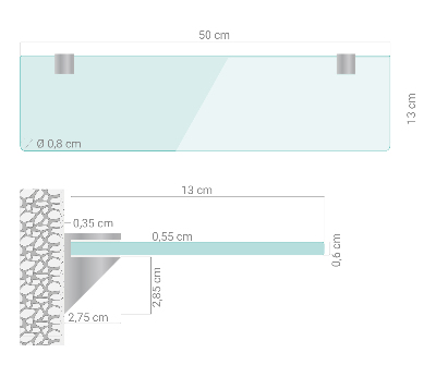 Spiegelplanchet van glas transparante