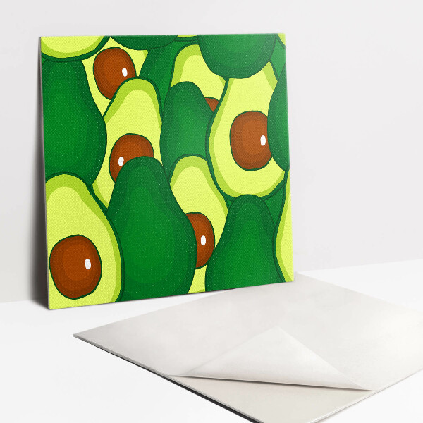 Pvc tegels Groene cartoonavocado