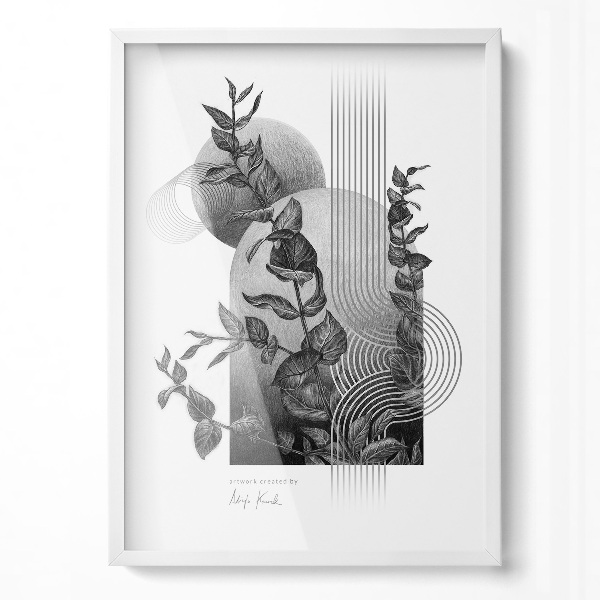 Wit moderne fotolijst voor foto 50x70 cm