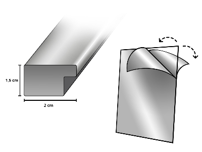 Wit moderne fotolijst voor foto 50x70 cm