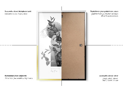 Zwarte schilderijlijst minimalistisch 40x60 cm