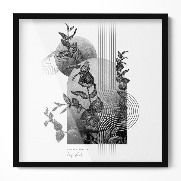 Moderne fotolijst zwart 50x50 cm