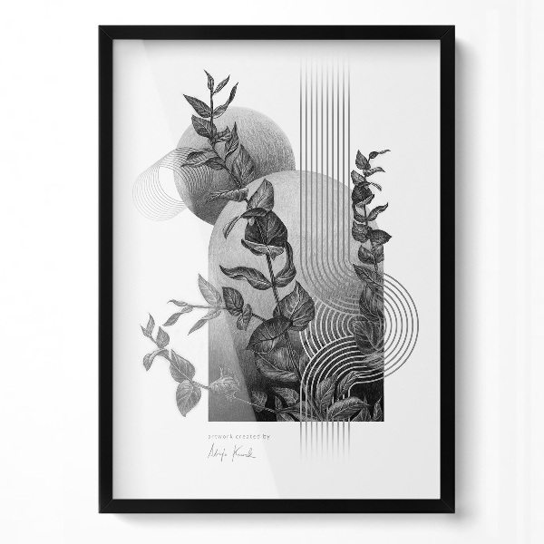 Goud zwarte fotolijst om op te hangen 50x70 cm