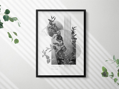 Goud zwarte fotolijst om op te hangen 50x70 cm