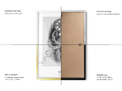 Goud zwarte fotolijst om op te hangen 50x70 cm