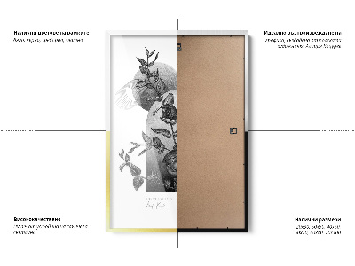 Minimalistische fotolijst zwart 60x80 cm