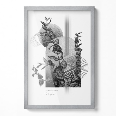 Zilveren fotolijst voor grafiek 40x60 cm