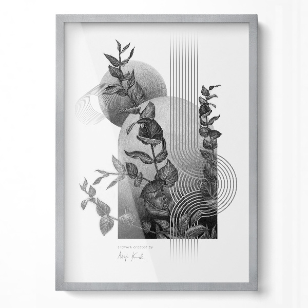 Zilver elegante fotolijst voor poster 50x70 cm