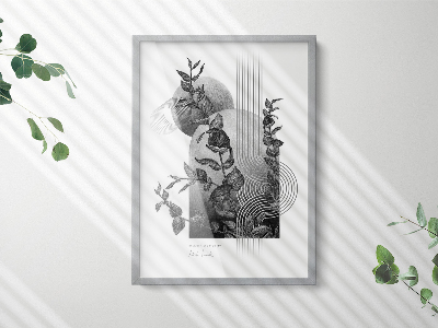 Zilver elegante fotolijst voor poster 50x70 cm