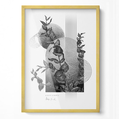 Goud zwarte fotolijst om op te hangen 50x70 cm