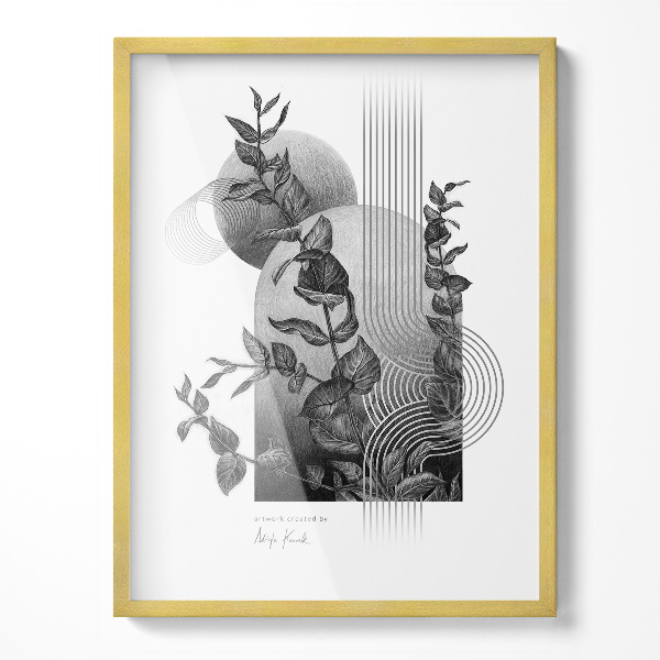 Gouden fotolijst strak design 60x80 cm