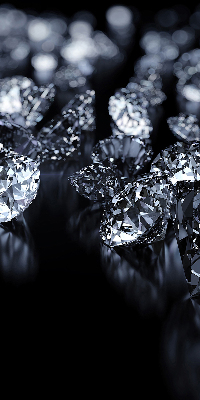 Rolgordijn voor raam met diamanten en schittering