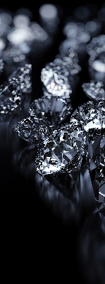 Rolgordijn voor raam met diamanten en schittering
