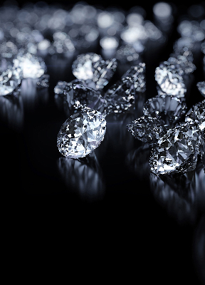 Rolgordijn voor raam met diamanten en schittering