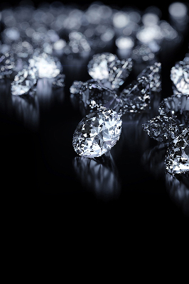 Rolgordijn voor raam met diamanten en schittering