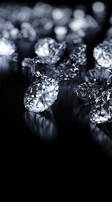 Rolgordijn voor raam met diamanten en schittering