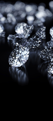 Rolgordijn voor raam met diamanten en schittering