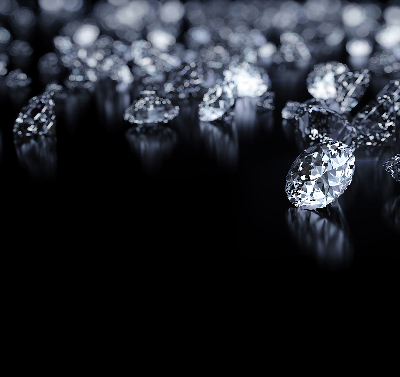 Rolgordijn voor raam met diamanten en schittering
